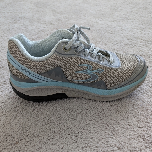 Gravity Defyer Womens Size 7 Gdefy Mighty Walk Shoes Versoshock Gray Blue Aqua - Picture 7 of 11